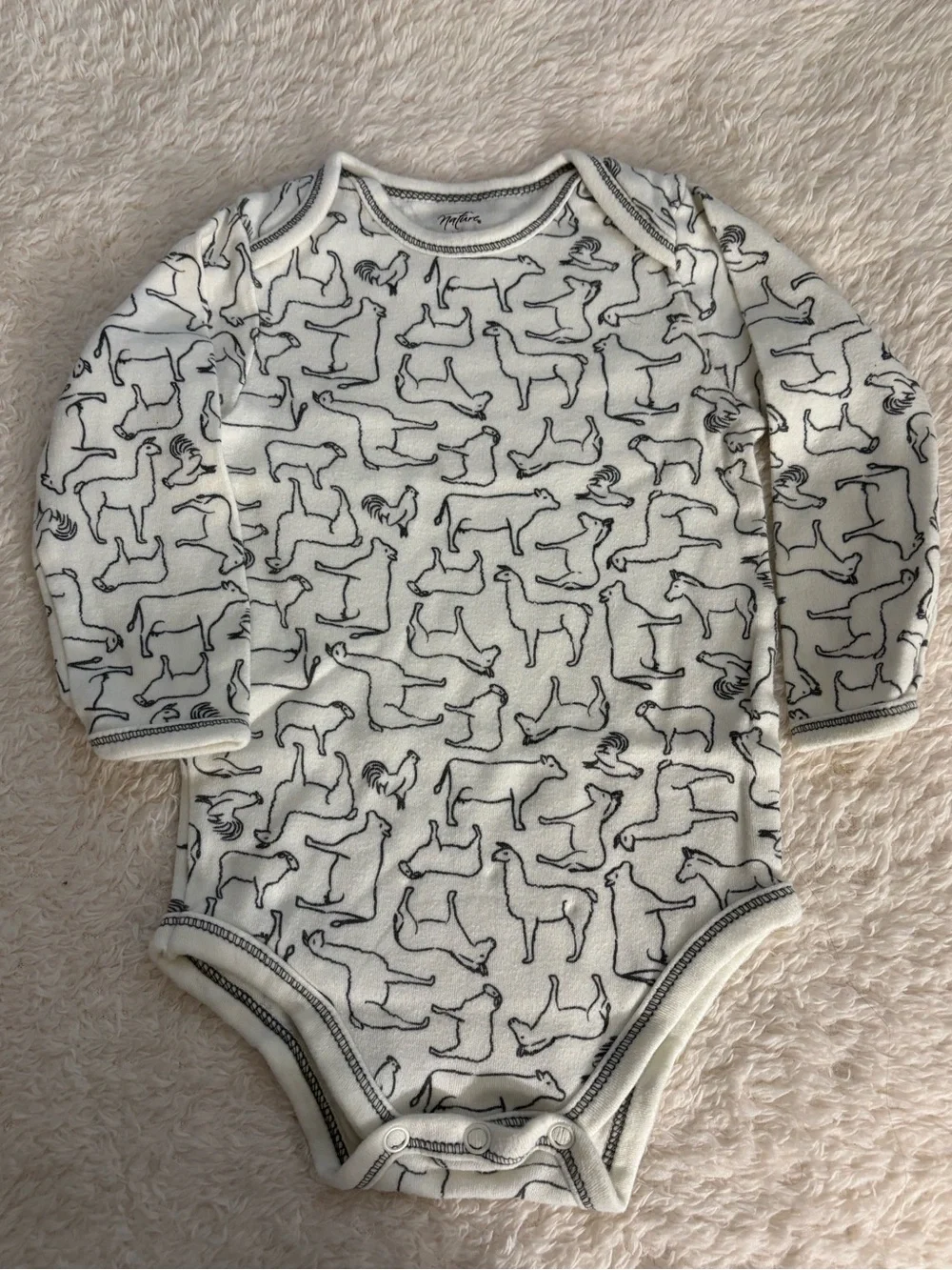 Neutral Baby Onesie Bundle with Milk Bottle & Animal Prints